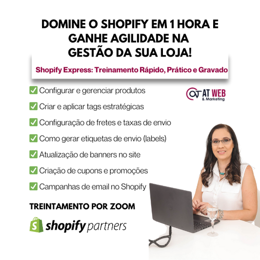 Domine o Shopify em 1 Hora: Treinamento Ao Vivo com Gravação